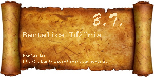 Bartalics Tíria névjegykártya